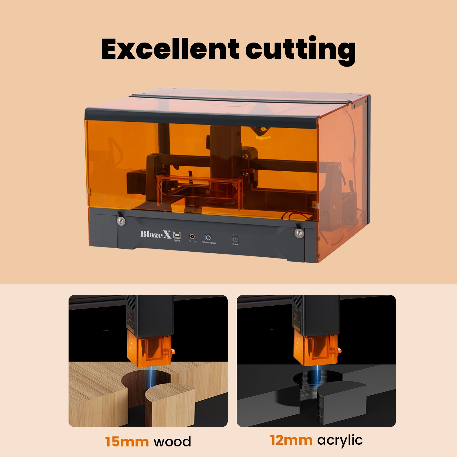 BlazeX M3 Pro Laser Engraver and Cutter