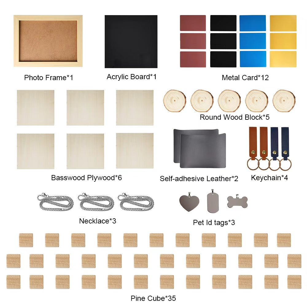72 PCS DIY Engraving Material