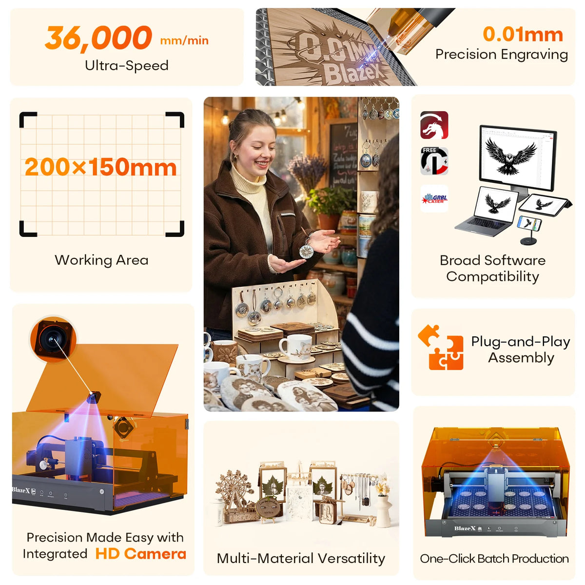 BlazeX M3 Pro Laser Engraver & Cutter
