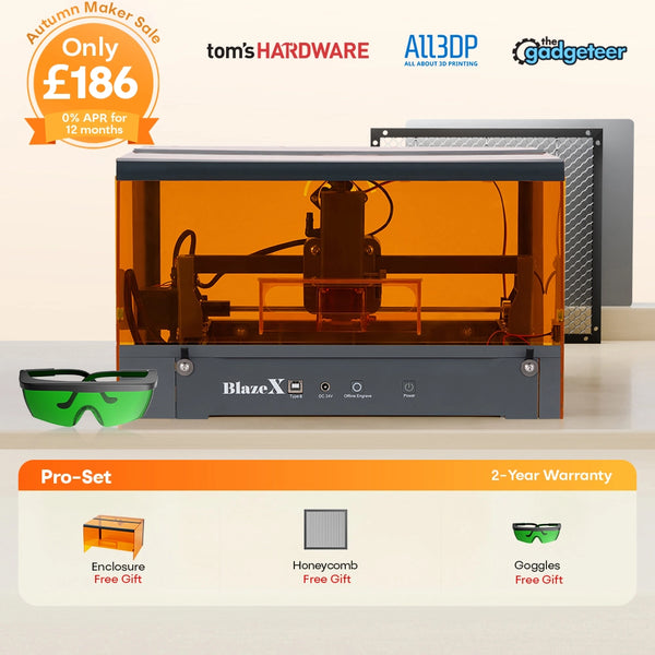 BlazeX M3 Pro Lasergravierer & Schneidegerät – 5W